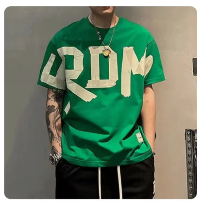 Fashionable summer men's eagle and snake print comfortable and breathable round neck T-shirt outdoor casual top