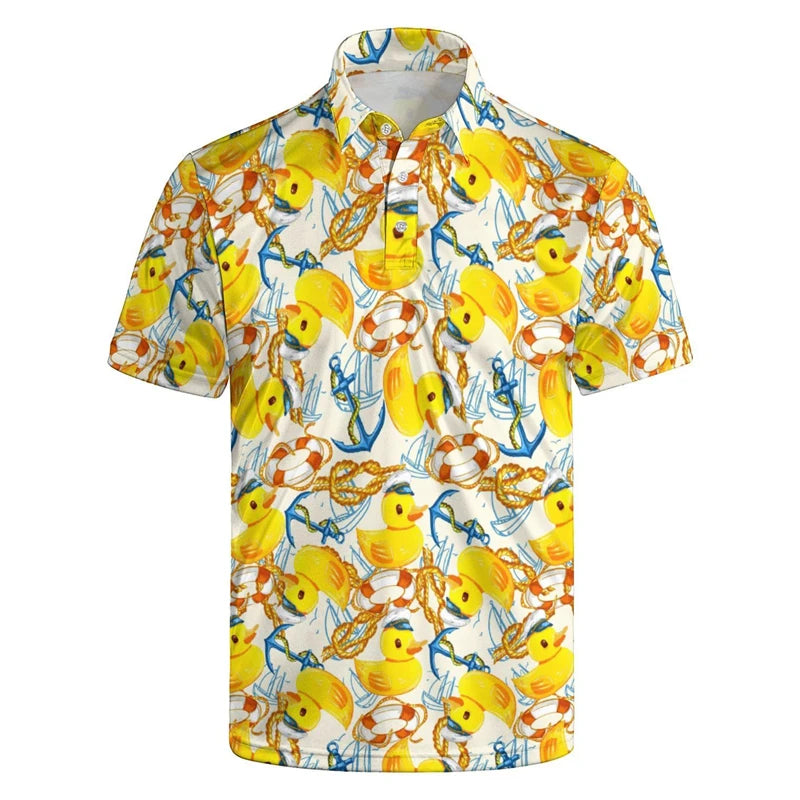 Retro Funny 3d Printed Butt Polo Shirt For Men Summer Personality Oversized Short Sleeve Tee Shirts Tops Casual Male Clothing
