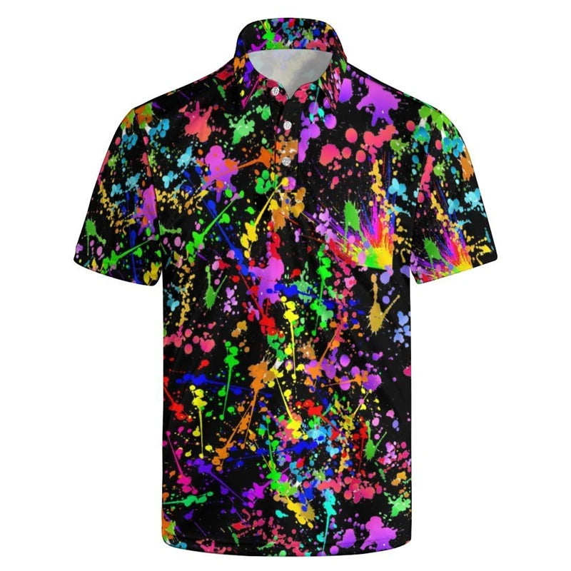 Retro Funny 3d Printed Butt Polo Shirt For Men Summer Personality Oversized Short Sleeve Tee Shirts Tops Casual Male Clothing