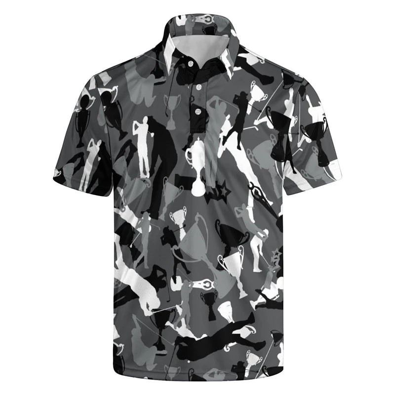 Retro Funny 3d Printed Butt Polo Shirt For Men Summer Personality Oversized Short Sleeve Tee Shirts Tops Casual Male Clothing