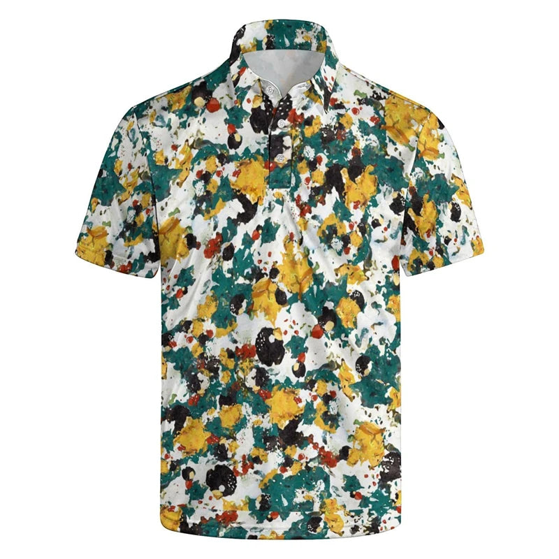 Retro Funny 3d Printed Butt Polo Shirt For Men Summer Personality Oversized Short Sleeve Tee Shirts Tops Casual Male Clothing