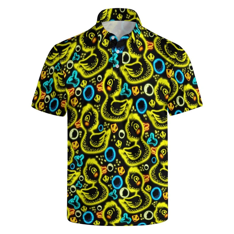 Retro Funny 3d Printed Butt Polo Shirt For Men Summer Personality Oversized Short Sleeve Tee Shirts Tops Casual Male Clothing