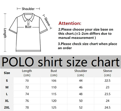 The new men's short-sleeved POLO shirt for summer 2025 is casual fashionable soft and breathable with 3D pattern printing