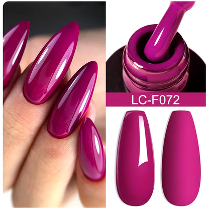 7ML Pink Glitter Nail Gel Polish Nude Natural Long Lasting Manicure Soak off UV LED Nail Art Base Top Coat Gel Varnish