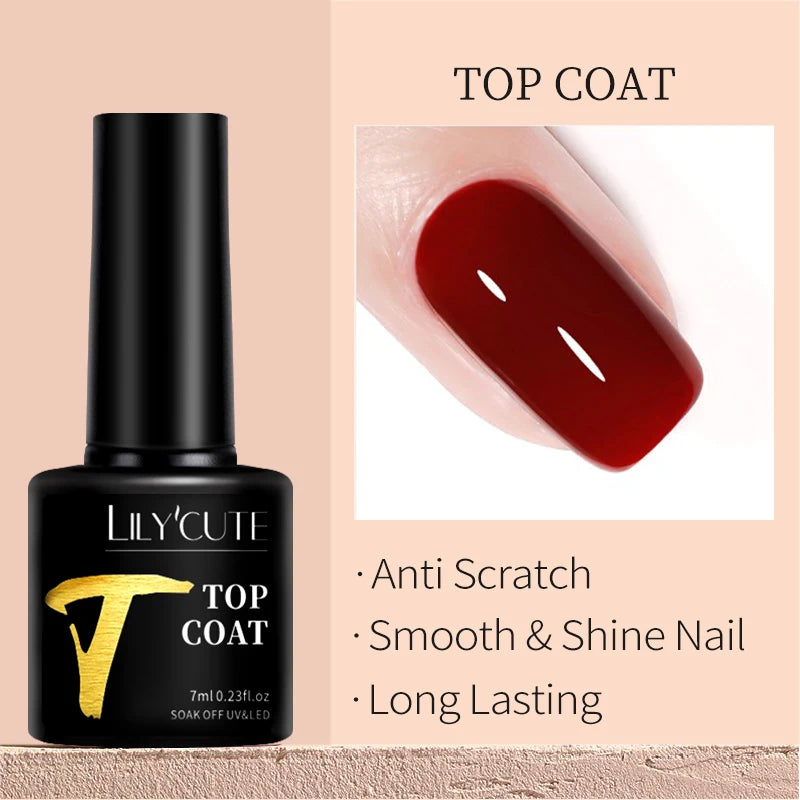 7ML Pink Glitter Nail Gel Polish Nude Natural Long Lasting Manicure Soak off UV LED Nail Art Base Top Coat Gel Varnish