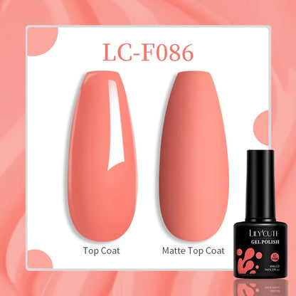7ML Pink Glitter Nail Gel Polish Nude Natural Long Lasting Manicure Soak off UV LED Nail Art Base Top Coat Gel Varnish