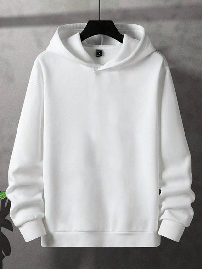 Manfinity Homme Men Ultra Loose Fit Moon & Planet Printed Hoodie, Fall, Long Sleeve Top