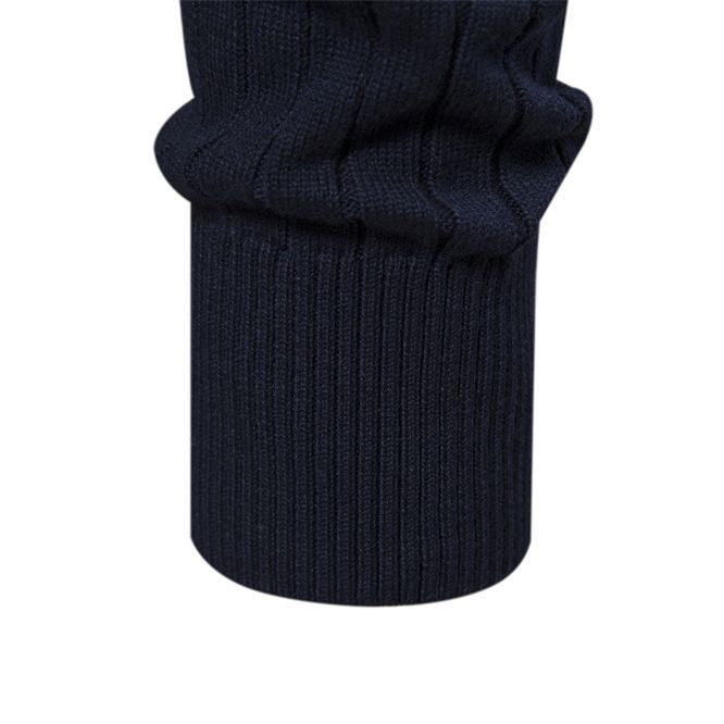 Half-zipper Pullover Sweater Men's Fashion Casual Stand Collar Long-sleeved Knitted Tops Fall Winter Clothing